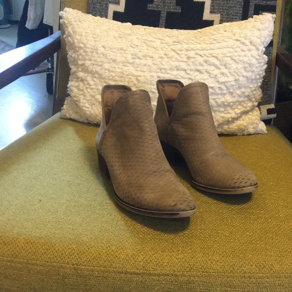 Lucky Brand booties with exposed / open ankle